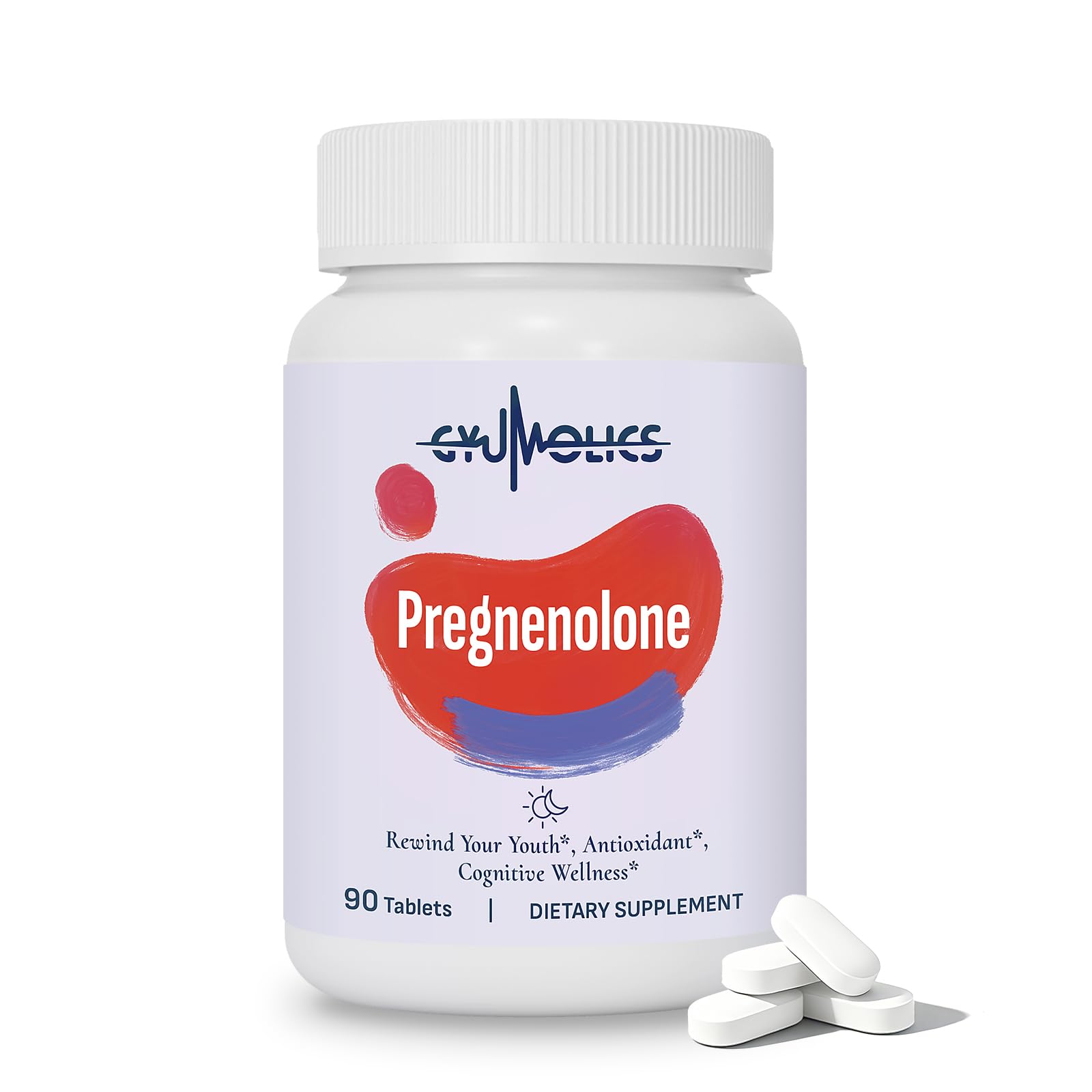 Gyumolics Pregnenolone 100mg Supplement for Cognitive Function & Mental Clarity - Multi-Ingredient Formula for Men & Women, 90 Tablets