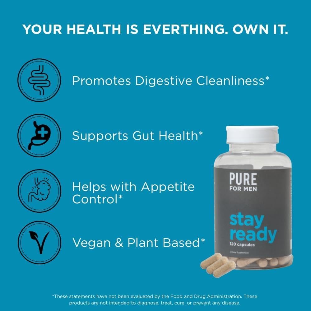 Pure for Men Stay Ready Fiber Supplement Capsules 120