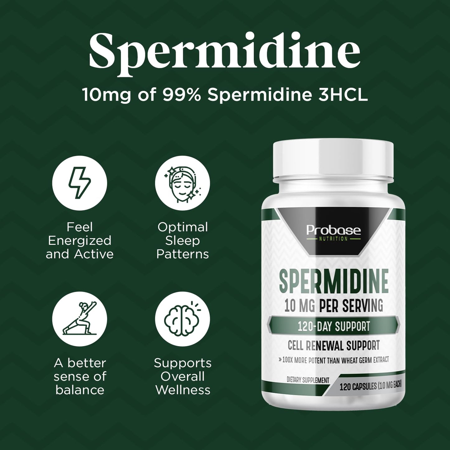 Probase Nutrition Spermidine Capsule 120 Capsules