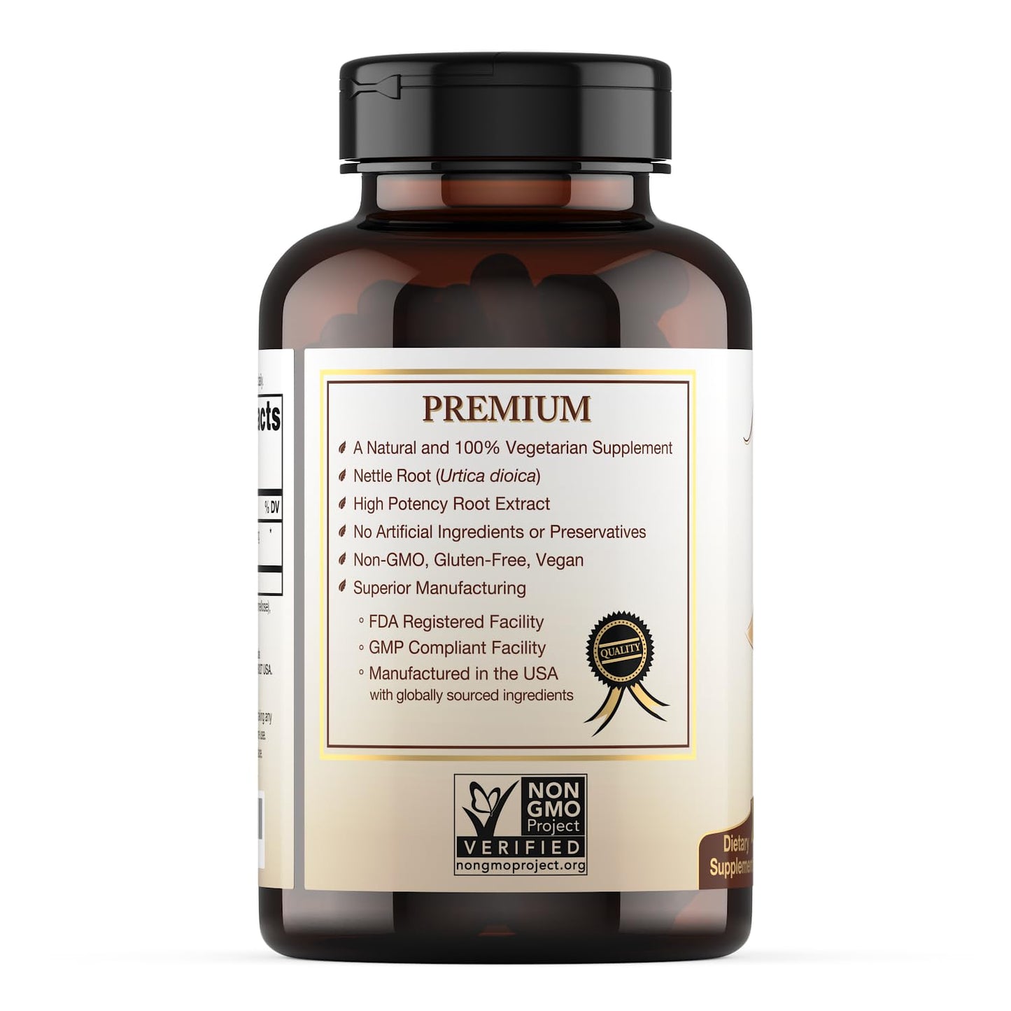 Natural Choice Botanicals Stinging Nettle Root Extract Supplement Capsules 120 Count