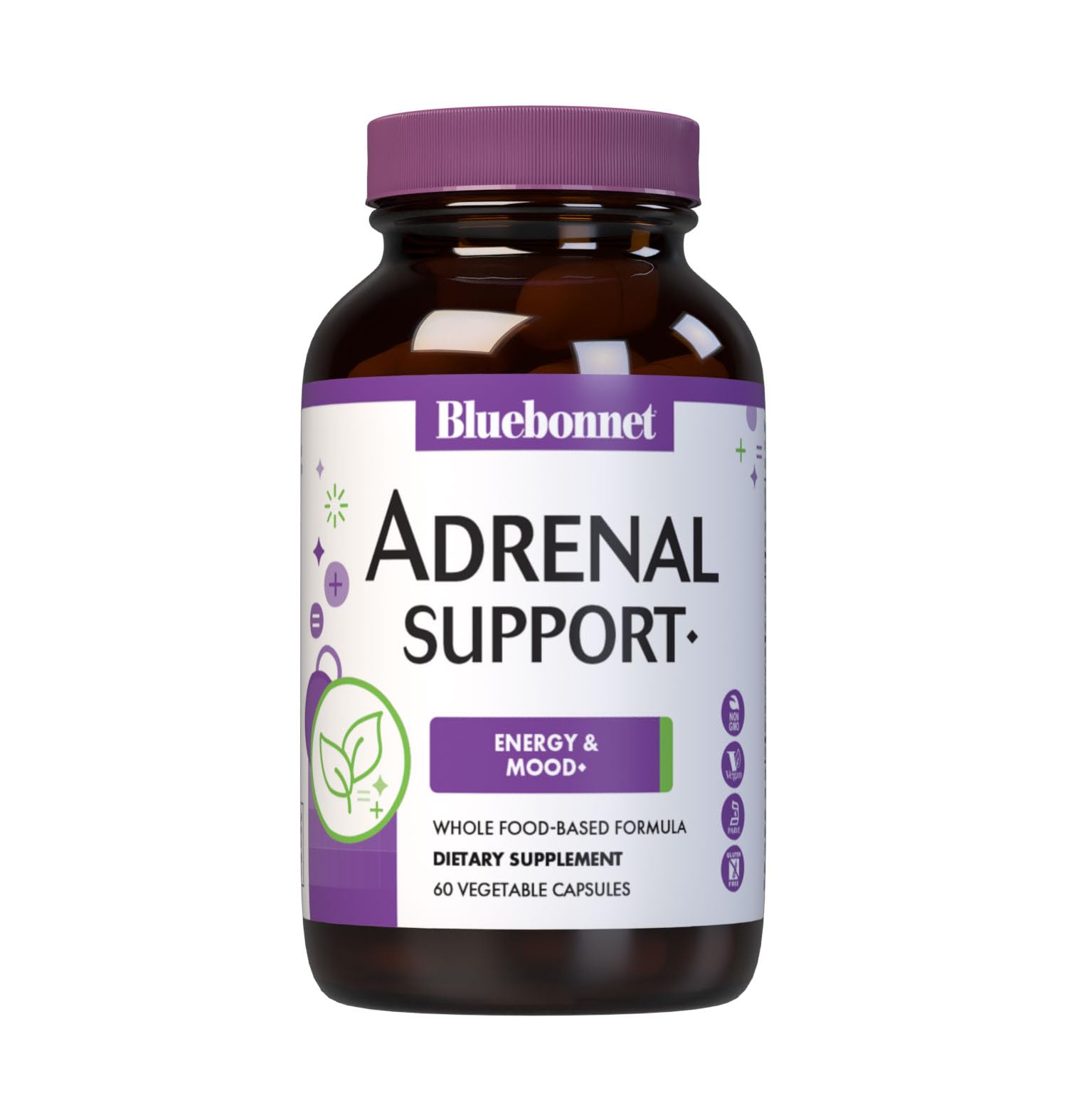 BlueBonnet Adrenal Support, Energy & Mood*, 60 Capsules