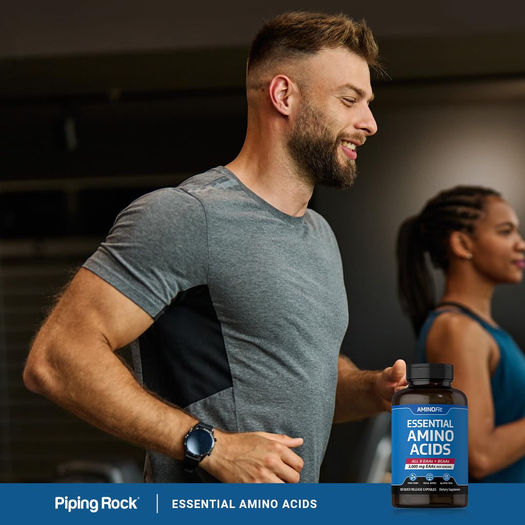 Piping Rock Essential Amino Acids Capsules 3000mg, 180 Count