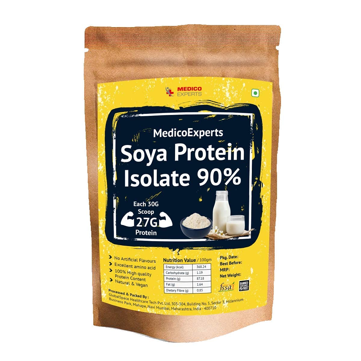 Astha Soy Protein Isolate 90% Powder, 950 g