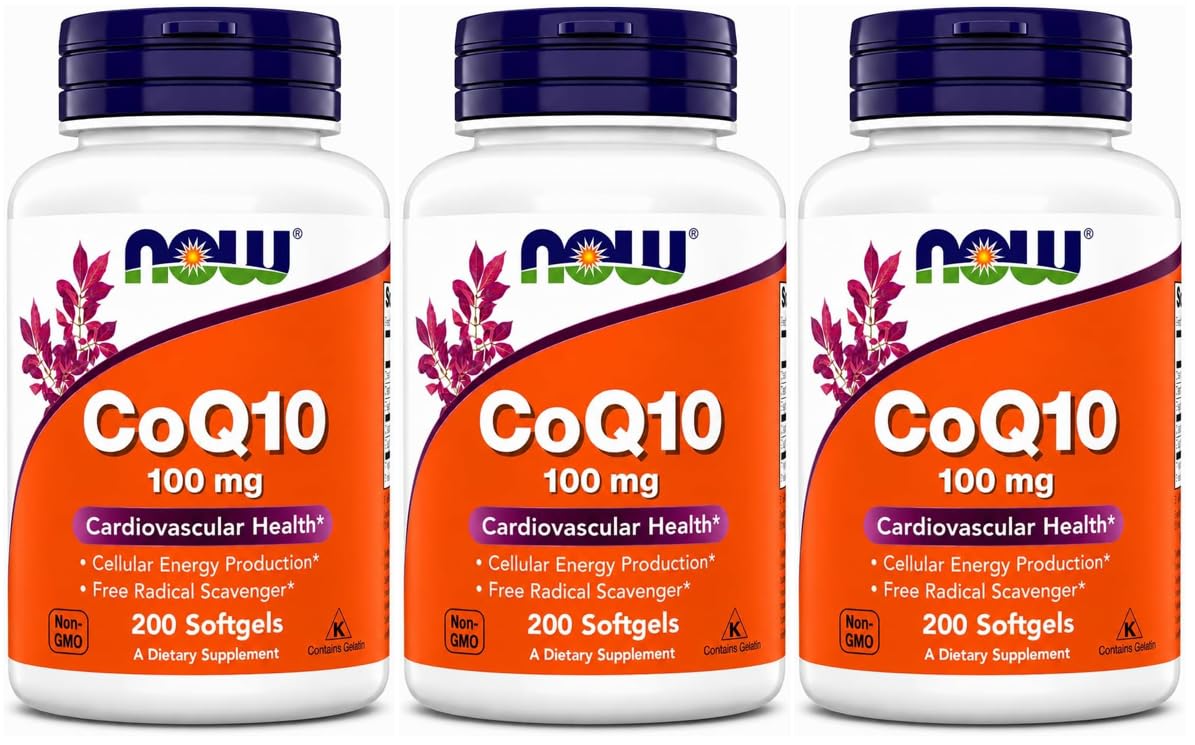 NOW Foods CoQ10 100 mg Softgels, 600 Softgels