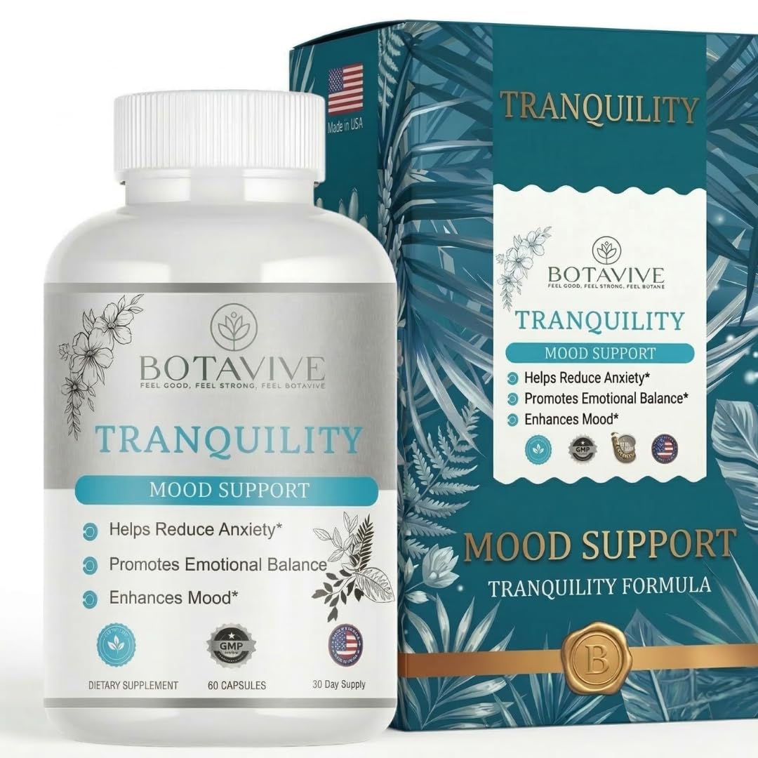 Botavive Tranquility Advanced Relaxation Formula Stress Relief Calm Support, 60 Capsules