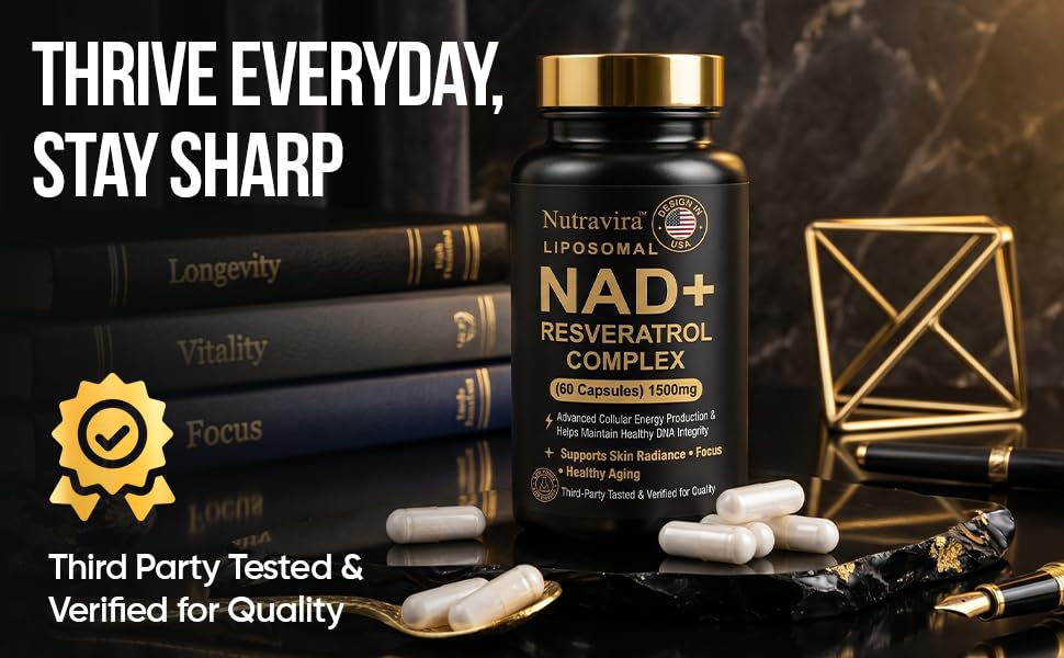 Nutravira Liposomal NAD+ Resveratrol Complex 60 Capsules