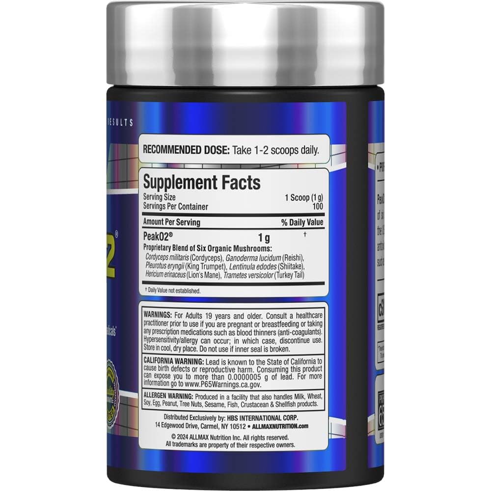 ALLMAX PEAKO2 Powder, 100 Servings