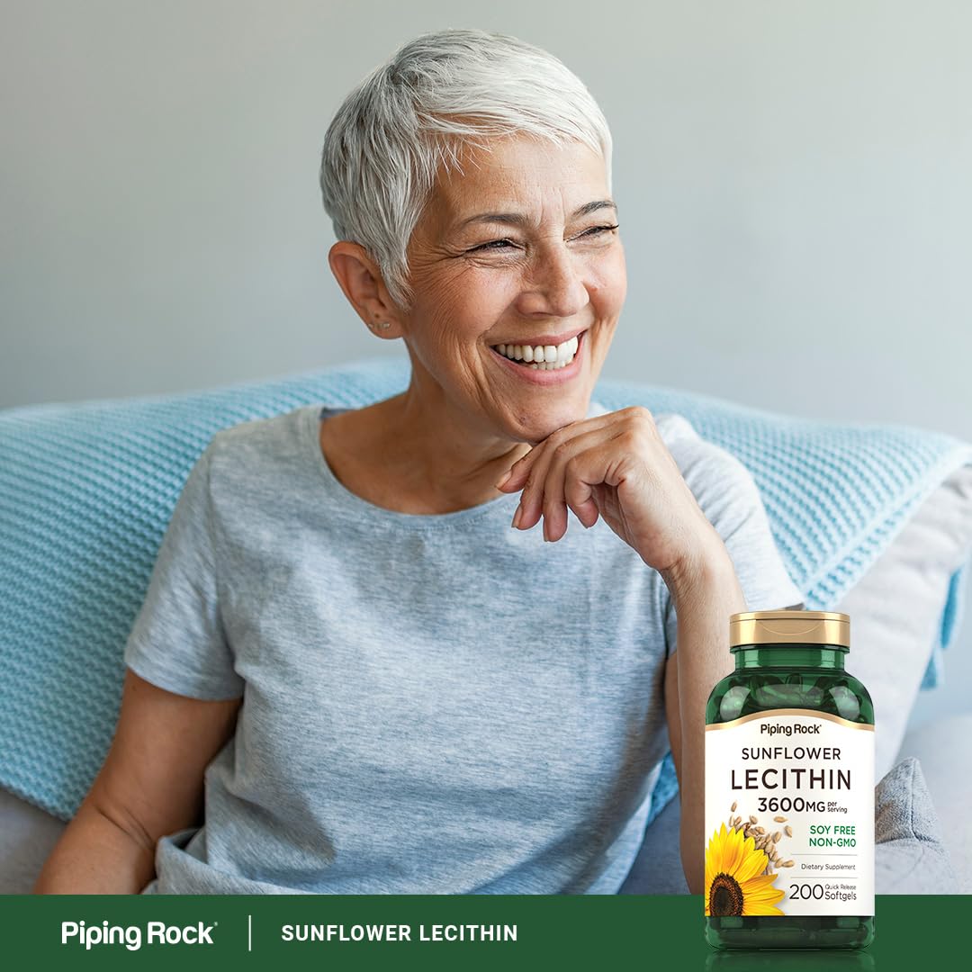 Piping Rock Sunflower Lecithin Softgel 200 Count