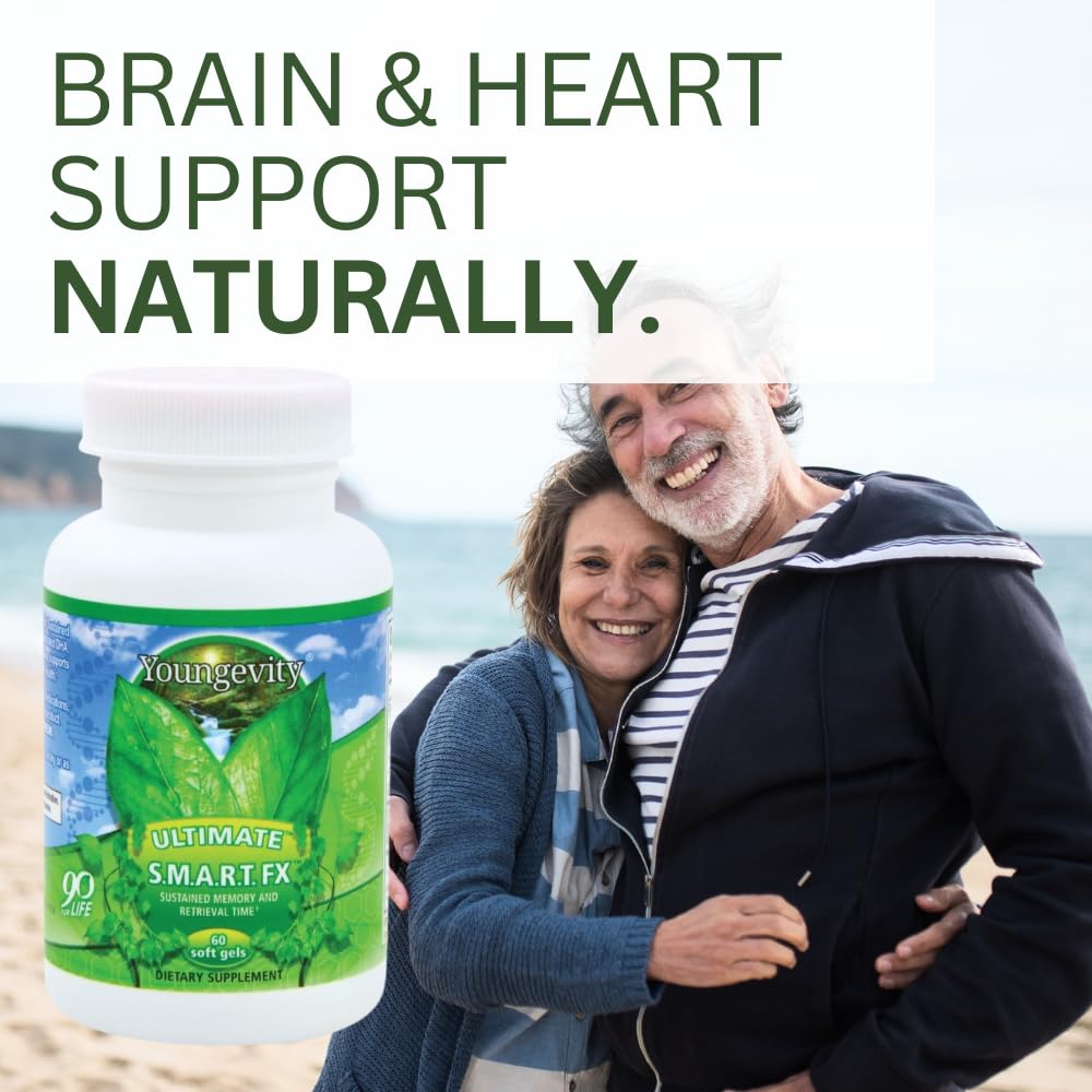 Youngevity S.M.A.R.T. FX Nootropic Super DHA, EPA, & Rosemary Oil for Brain, Memory, & Focus Supplement - Cognitive - Concentration Soft Gels 60