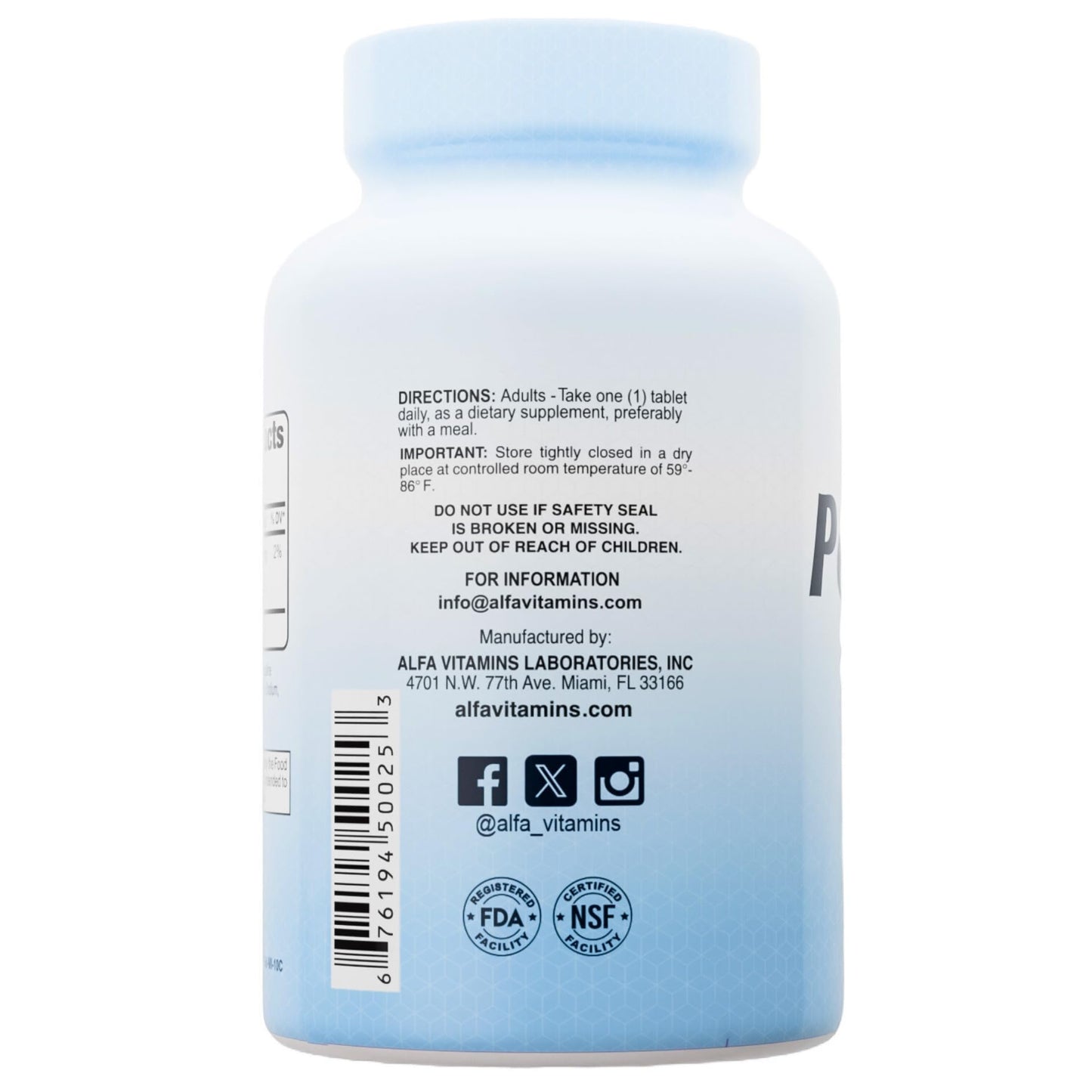 ALFA VITAMINS Potassium Gluconate 595 Mg 100 Tablets