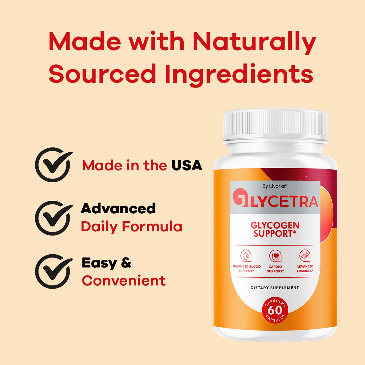 LIVORKA Glycetra Capsules, 300 Capsules