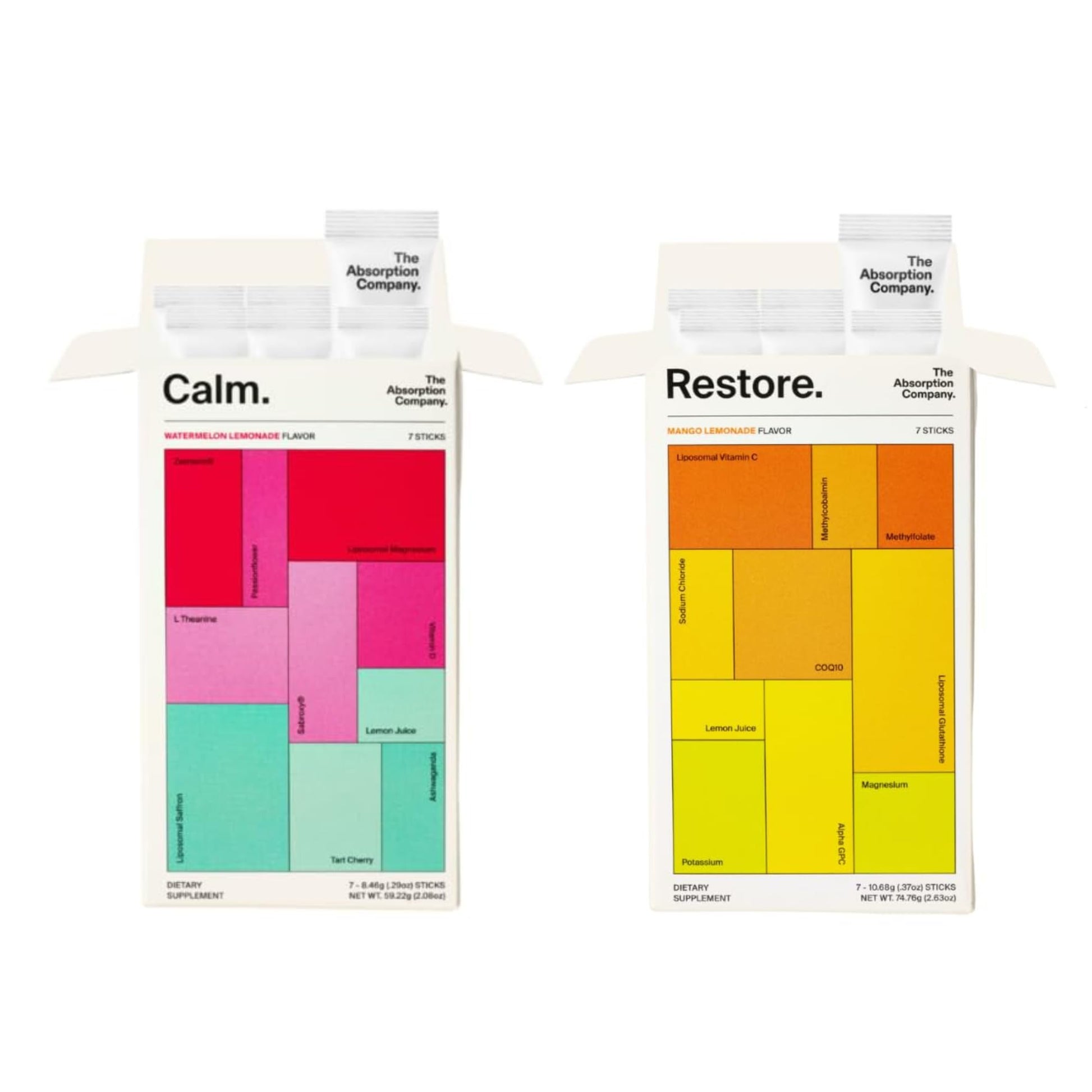 The Absorption Company Calm & Restore Ashwagandha Powder Supplement, 14 Count