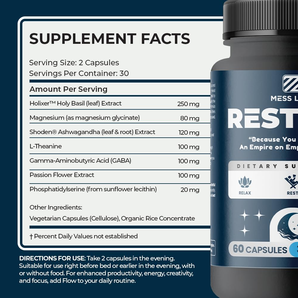MESS LESS Restore Nighttime Recovery Capsule, 1 Count