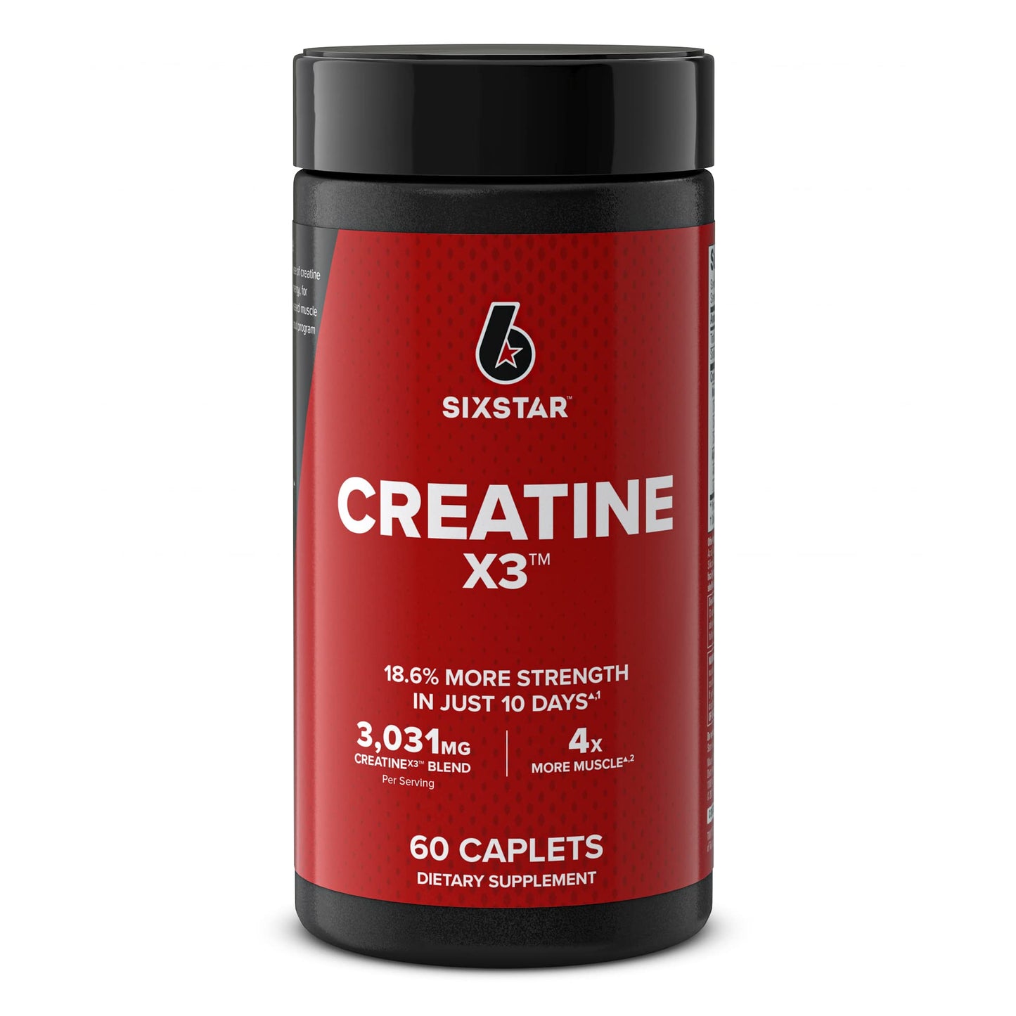 Six Star Elite 100% Whey Protein Plus Triple Chocolate Protein Powder, 1.8lbs; Creatine Capsules, 2-Count Bundle