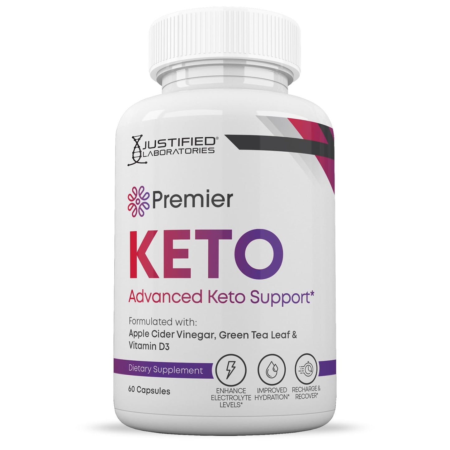 Justified Laboratories Premier Keto ACV Capsules, 60 Count