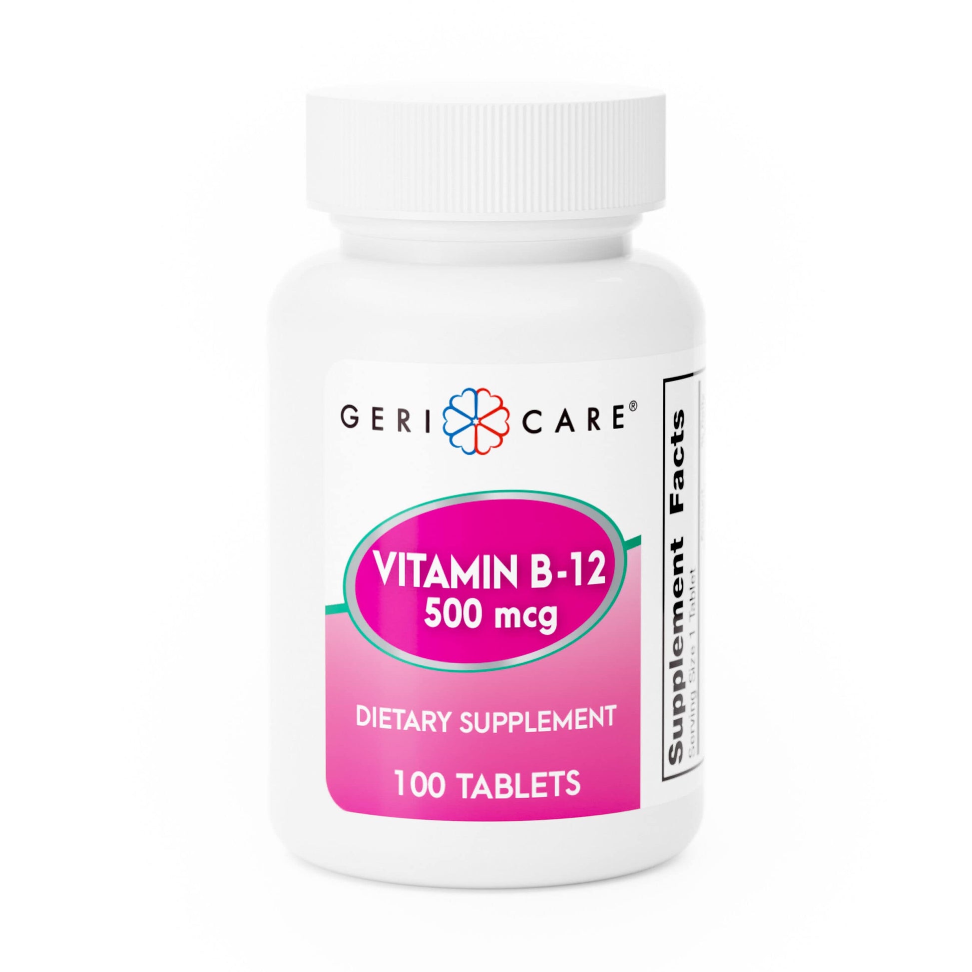 GeriCare Vitamin B-12 500mcg Tablets, 100 Count