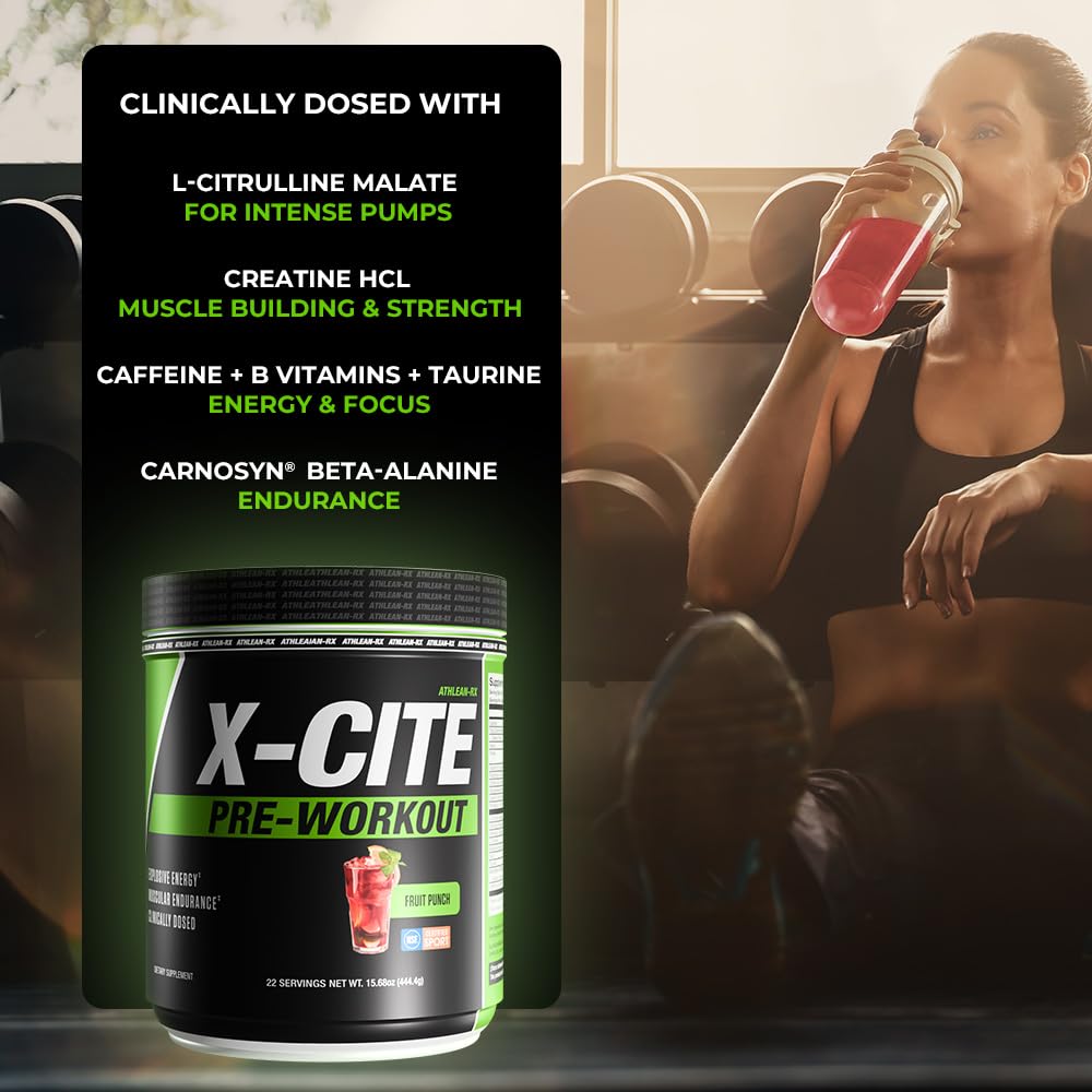 ATHLEAN-RX X-CITE Pre-Workout Powder 15.61 Ounce