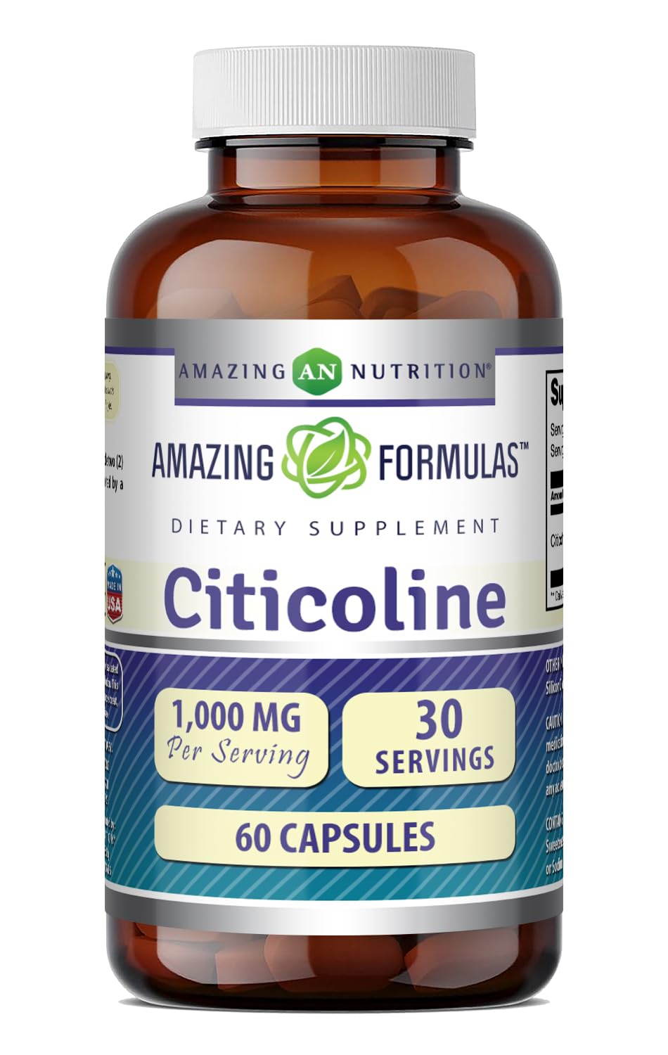 Amazing Nutrition Citicoline Supplement Capsule 60 Count