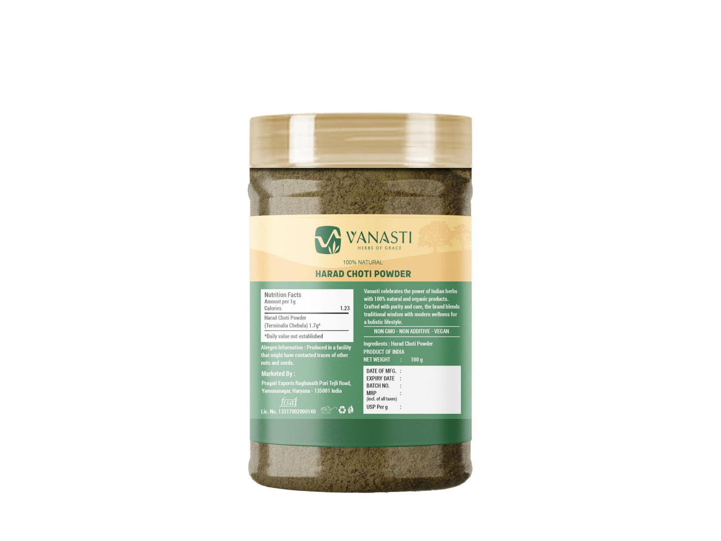 VANASTI Harad Choti Powder 3.52 Ounce