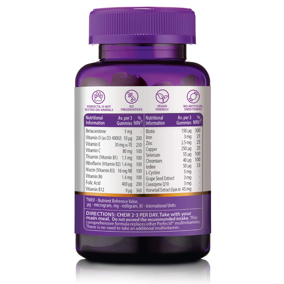 Perfectil Hair Crush Vitamin Gummies 60 Count