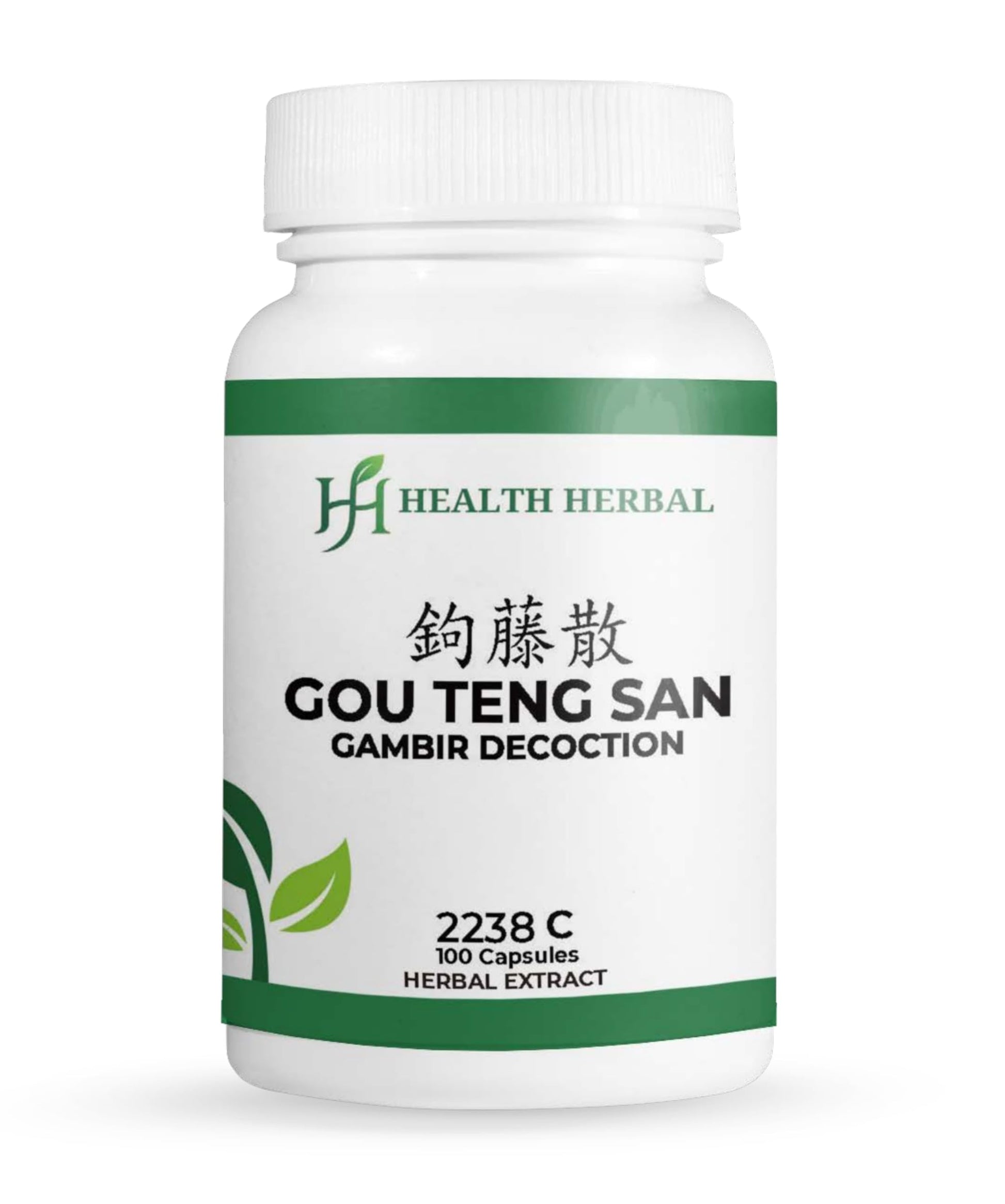 Health Herbal Gou Teng San/Gambir Decoction Capsules, 100 Capsules