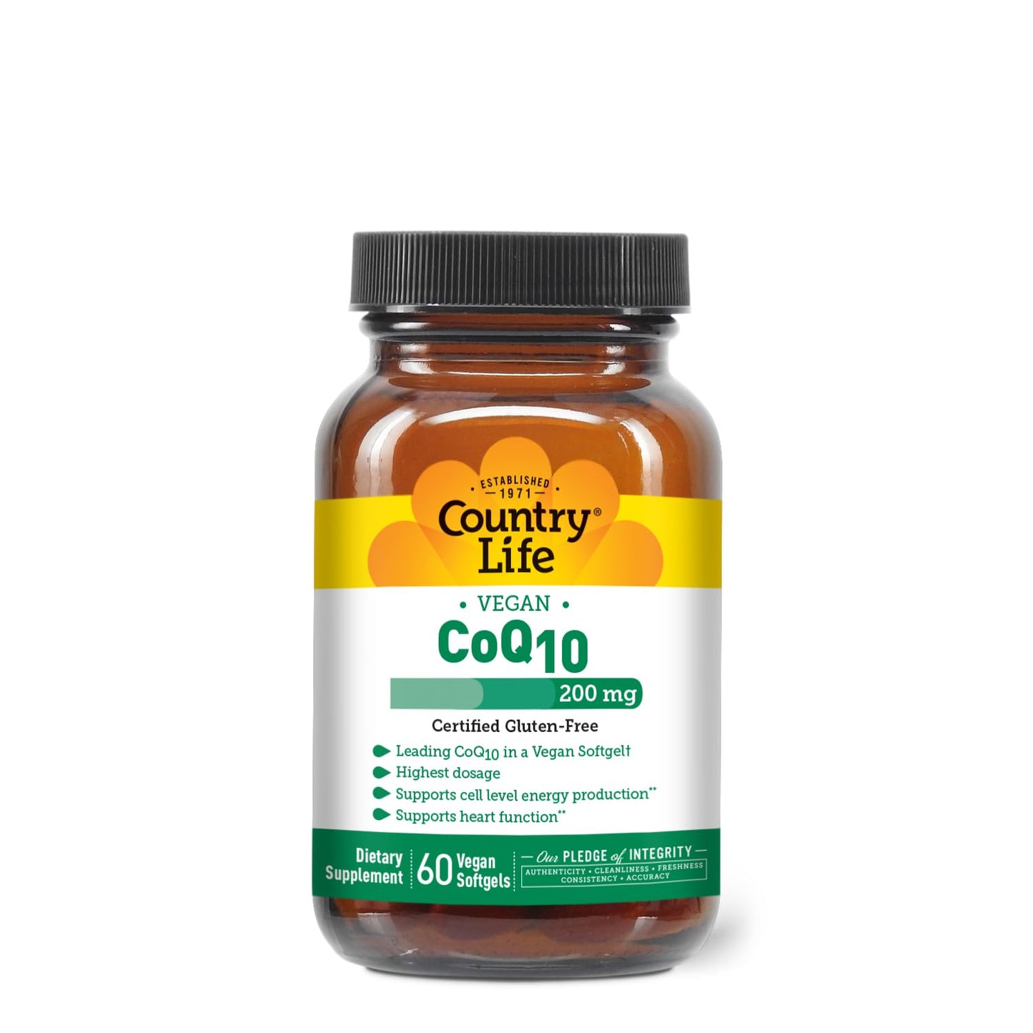 Country Life Simply CoQ10 200mg Softgels, 60 Count