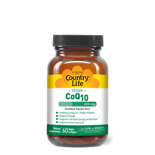 Country Life Simply CoQ10 200mg Softgels, 60 Count