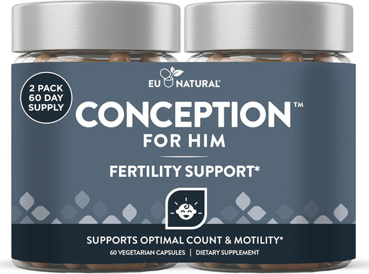 Eu Natural Conception for Him, Male Fertility Supplements, 120 Veg Capsules