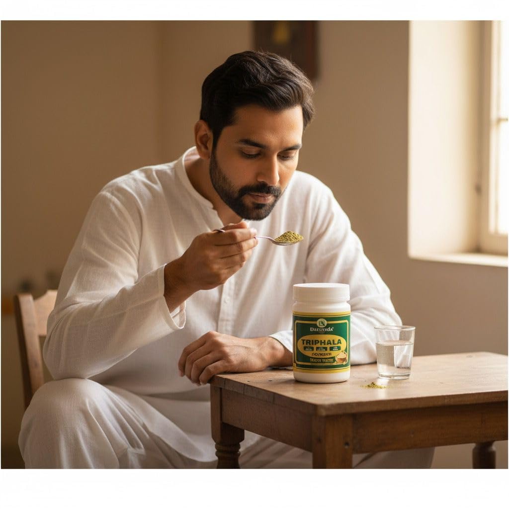 Daerveda Triphala Amrit Powder for Digestive System, Skin & Hair Health, 3.53 oz