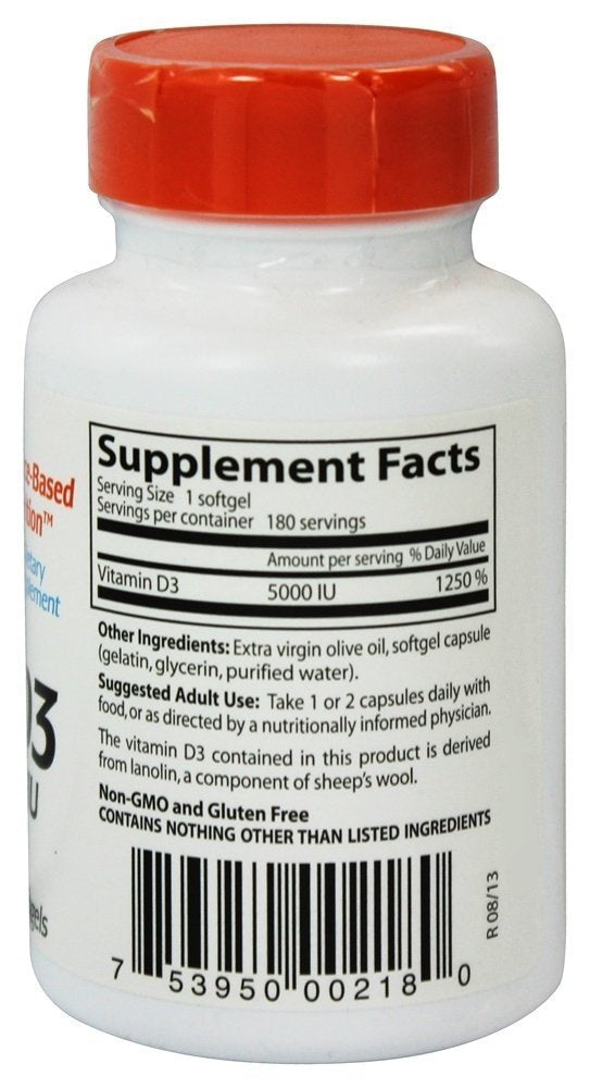Doctor's Best Vitamin D3 5000IU Softgels 180
