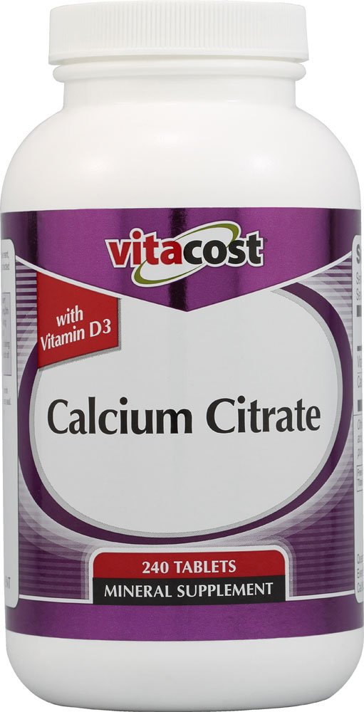 Vitacost Calcium Citrate with Vitamin D3 1000 mg per Serving 240 Tablets