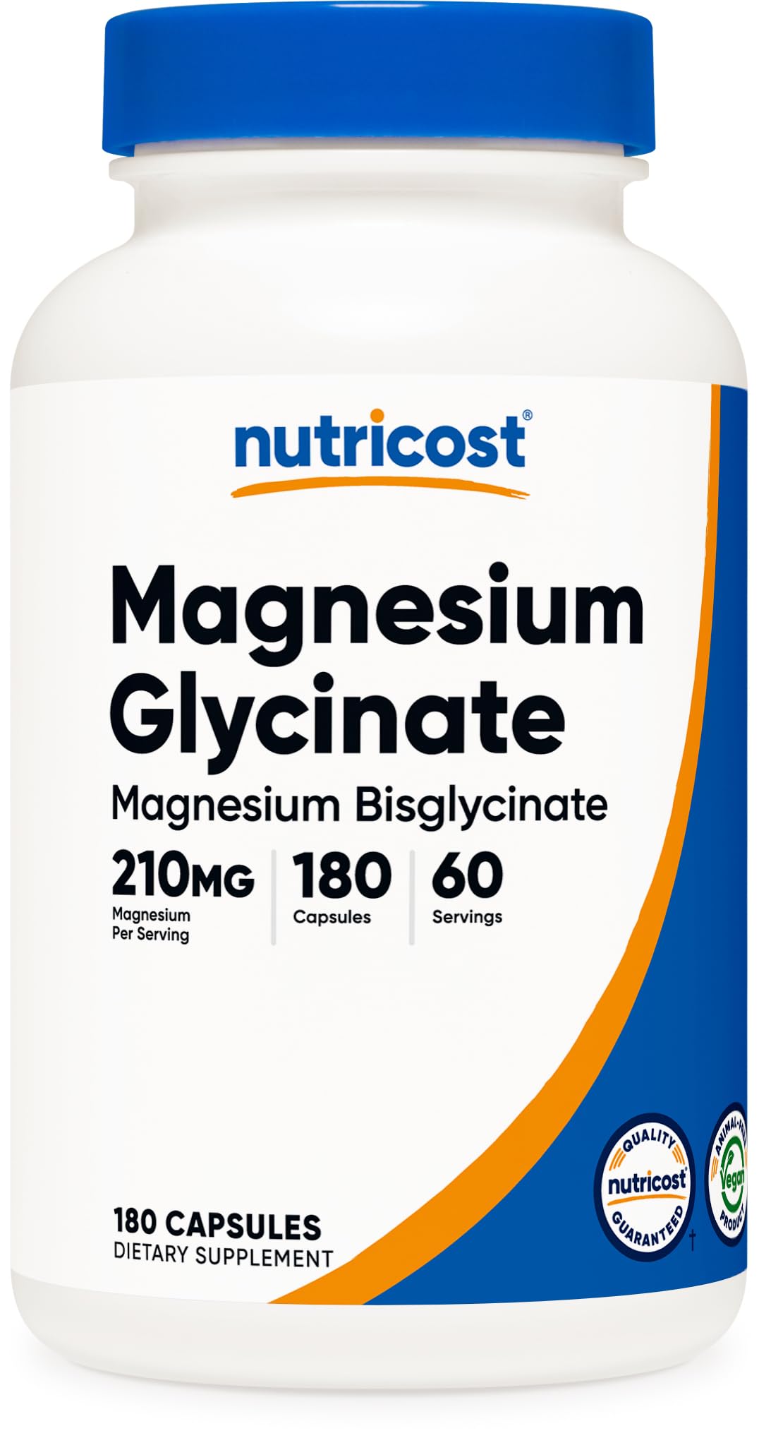 Nutricost Magnesium Glycinate Capsule, 180 Count
