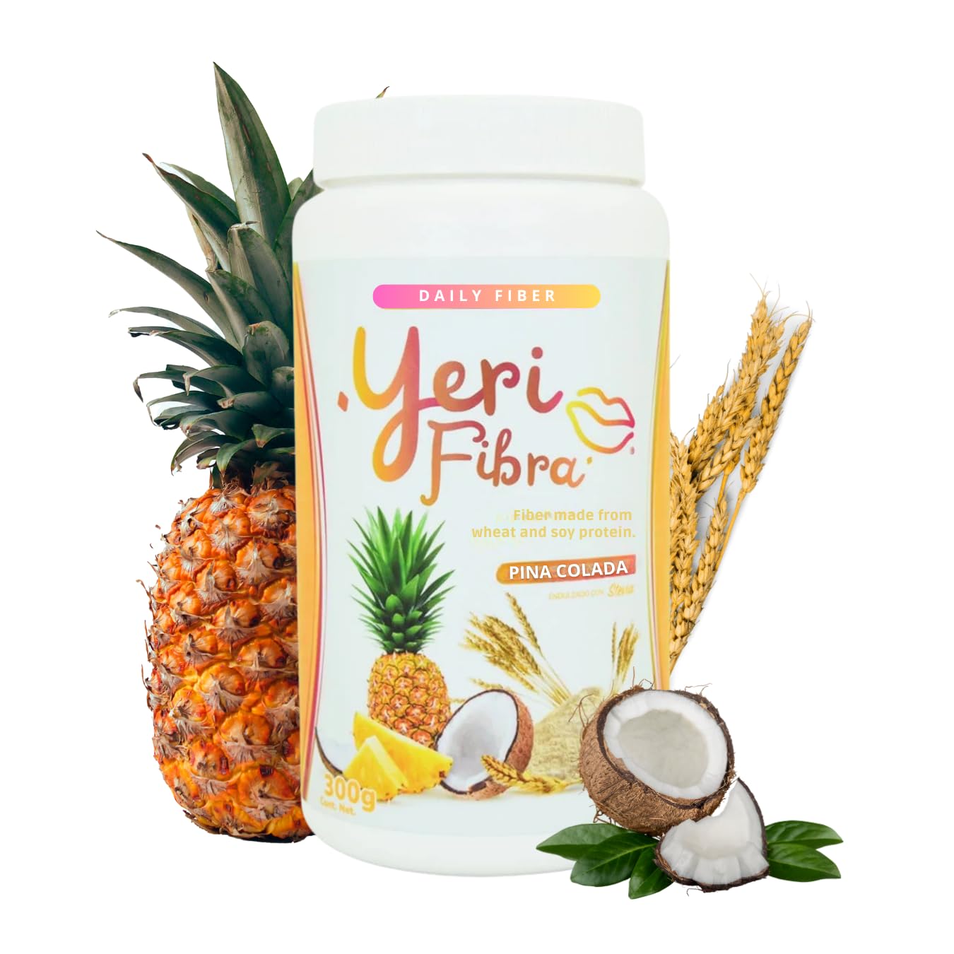 YERI FIBRA Piña Colada Flavor Daily Fiber Powder, 10 oz
