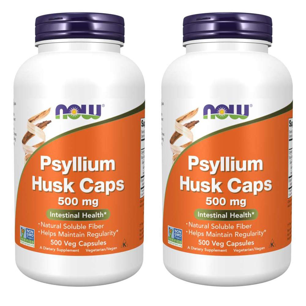 NOW Foods Psyllium Husk 500mg Capsules 1000 Count