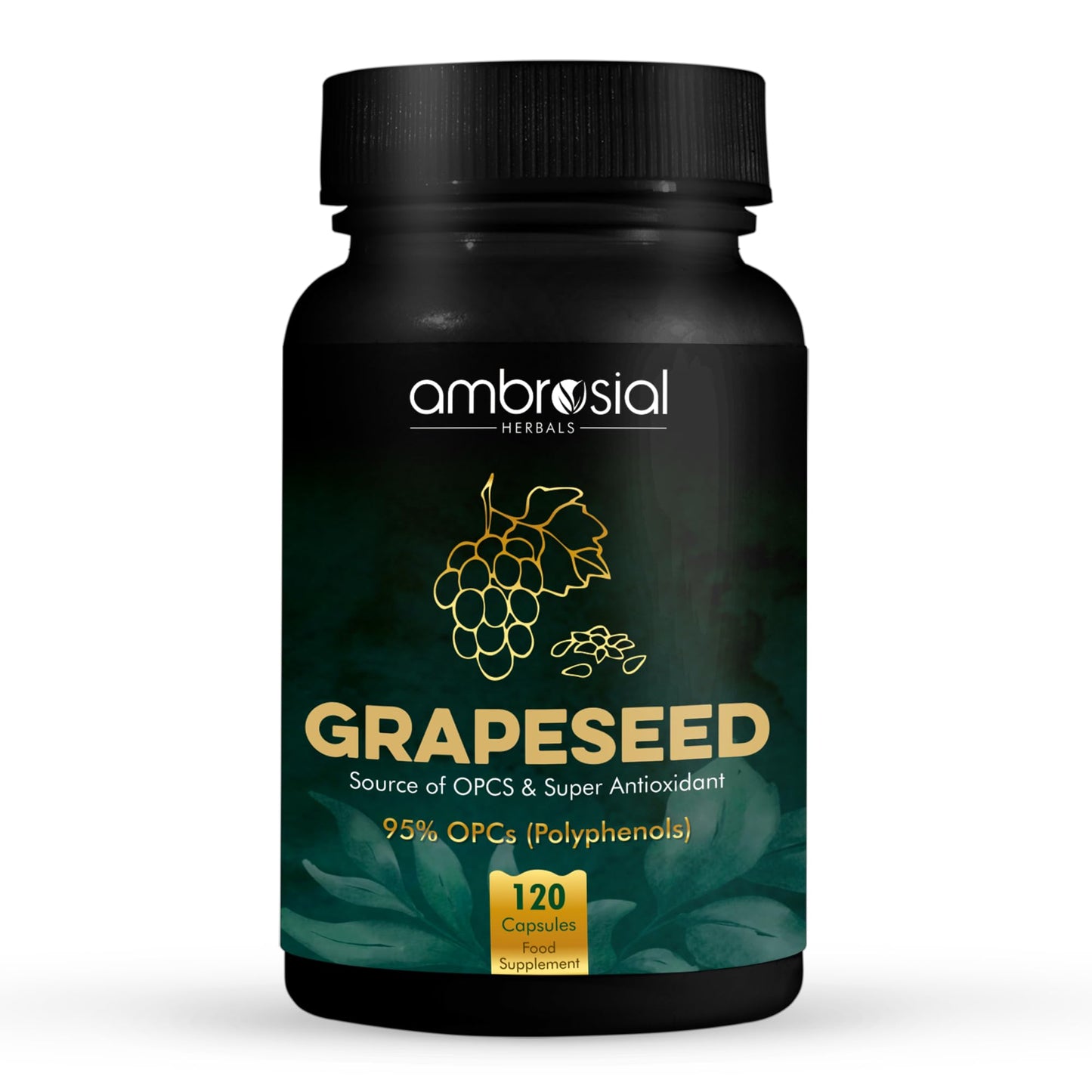 AMBROSIAL Grapeseed Capsules, 120 Count