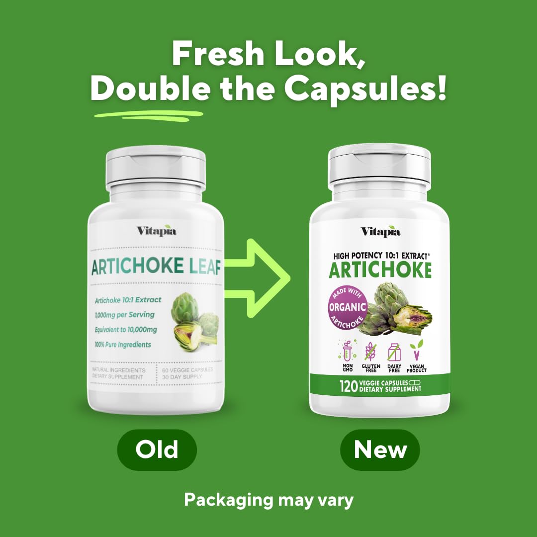 Vitapia Organic Artichoke Extract Supplement 60 Capsules
