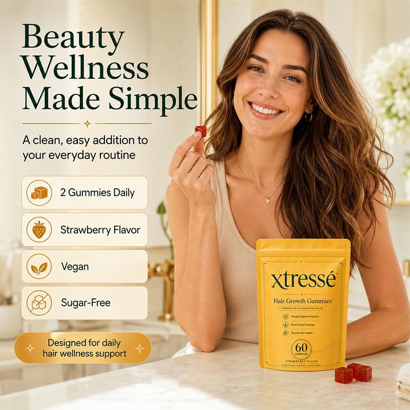 Skinclean Xtresse Hair Growth Gummies 60 Count