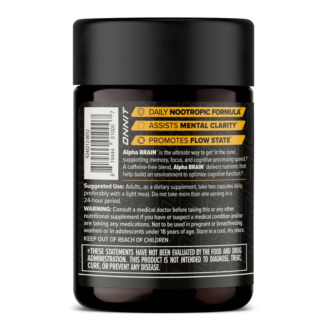 ONNIT Alpha Brain Nootropic Capsules, 90 Capsules