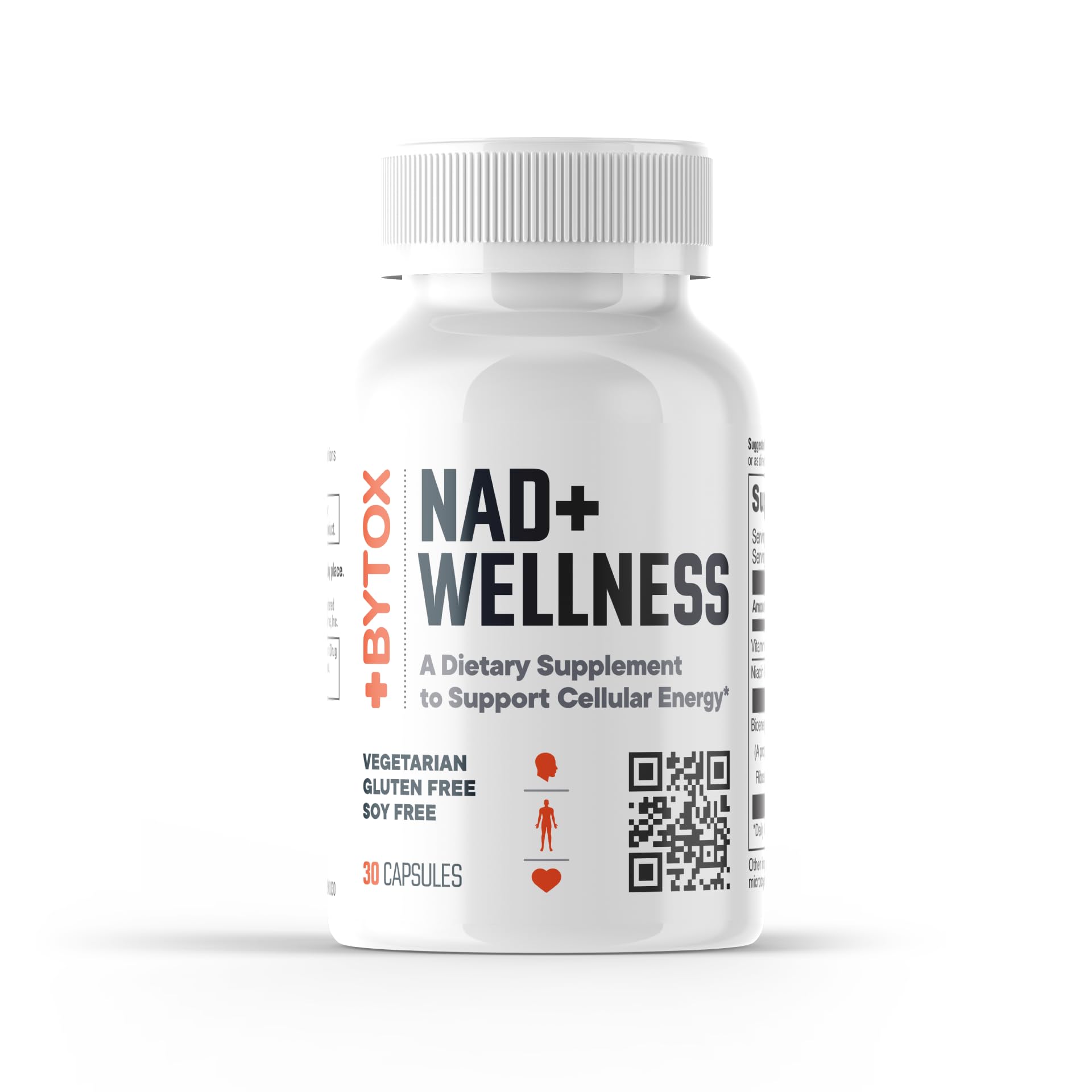 Bytox NAD+ Boosting Supplement with 27 Essential Vitamins & Minerals, 30 Capsules