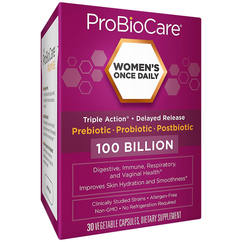 ProBioCare WomenaTMs Once Daily Probiotic for Digestive Health 100 Billion CFU, Capsule, 30 Count