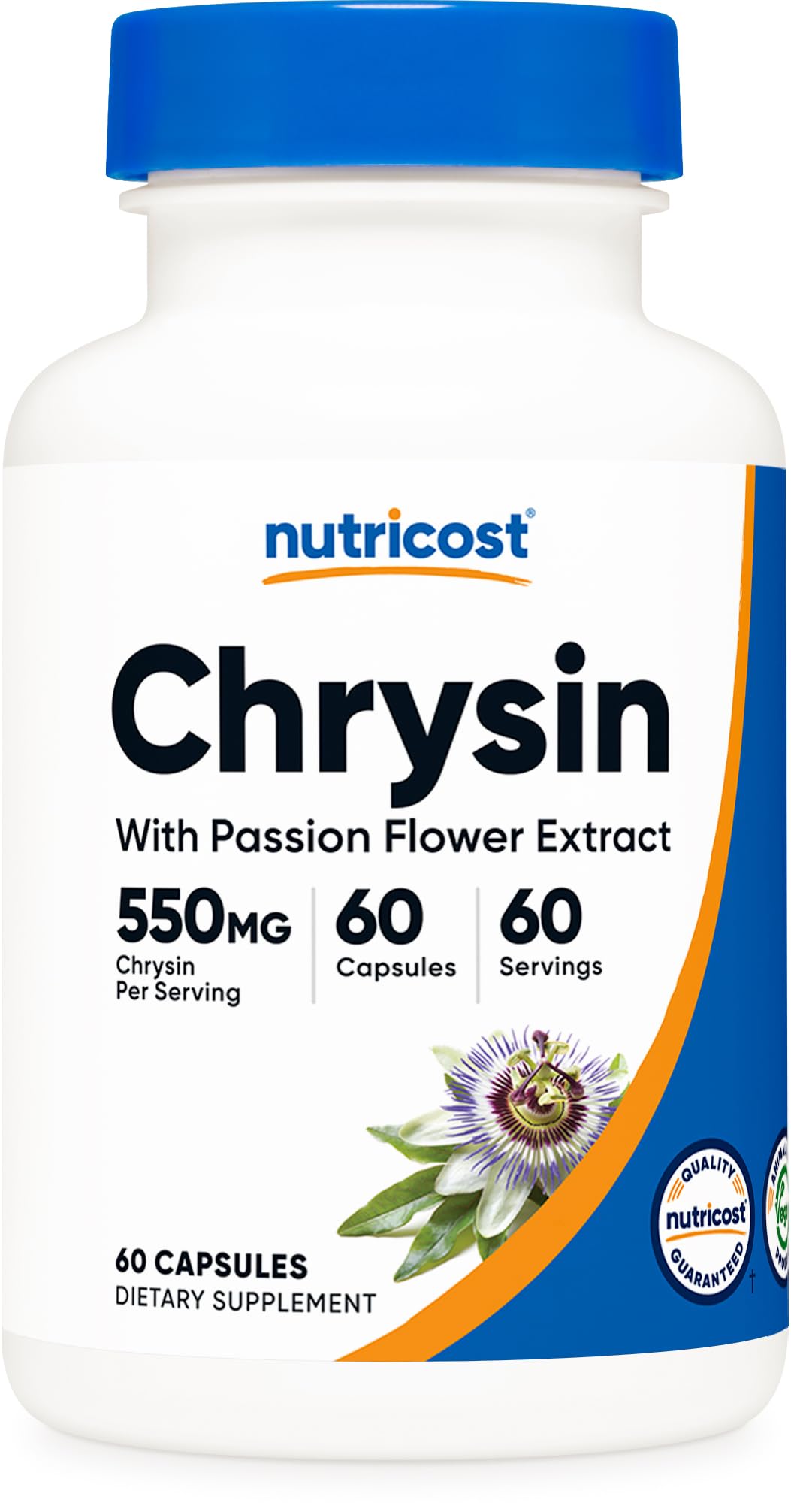 Nutricost Chrysin Supplement 550mg Capsule 60 Count