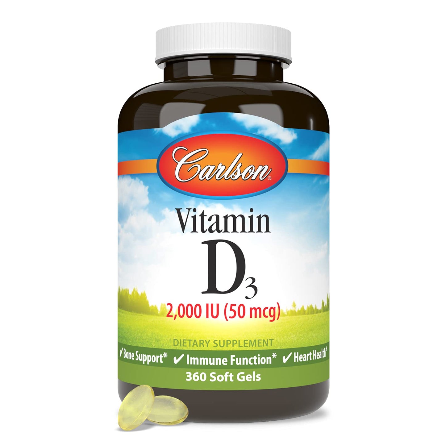 Carlson Vitamin D3 Soft Gels, 360 Softgels