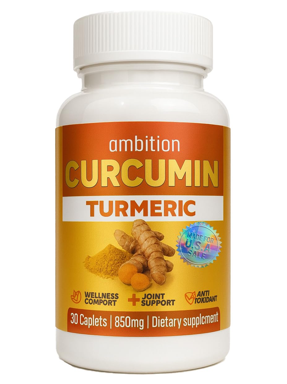 Ambition Exclusive Wear Curcumin Turmeric Curcuma Supplement Capsule, 30 Count