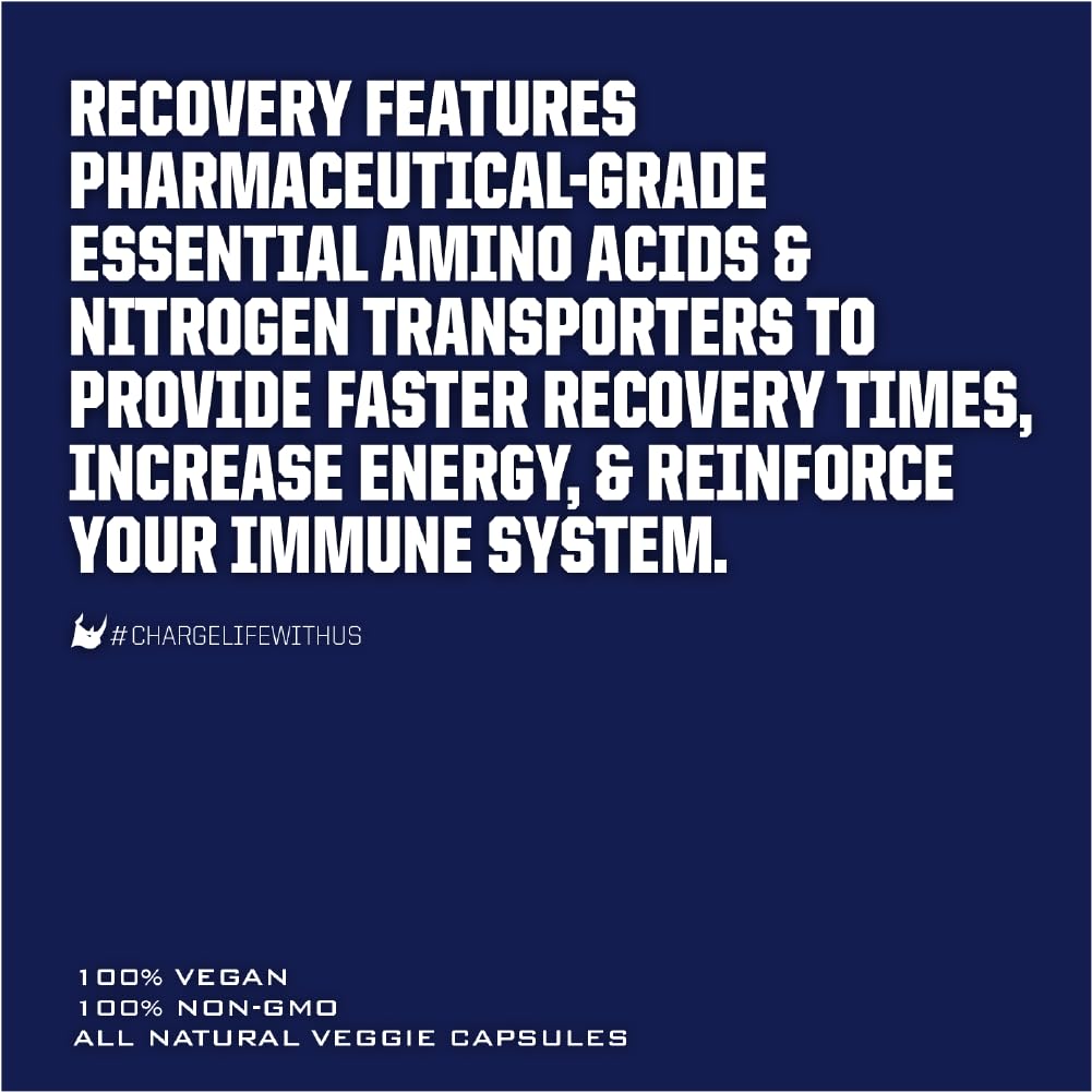 Ryno Power Recovery Post-Workout Supplement Capsules, 200 Count
