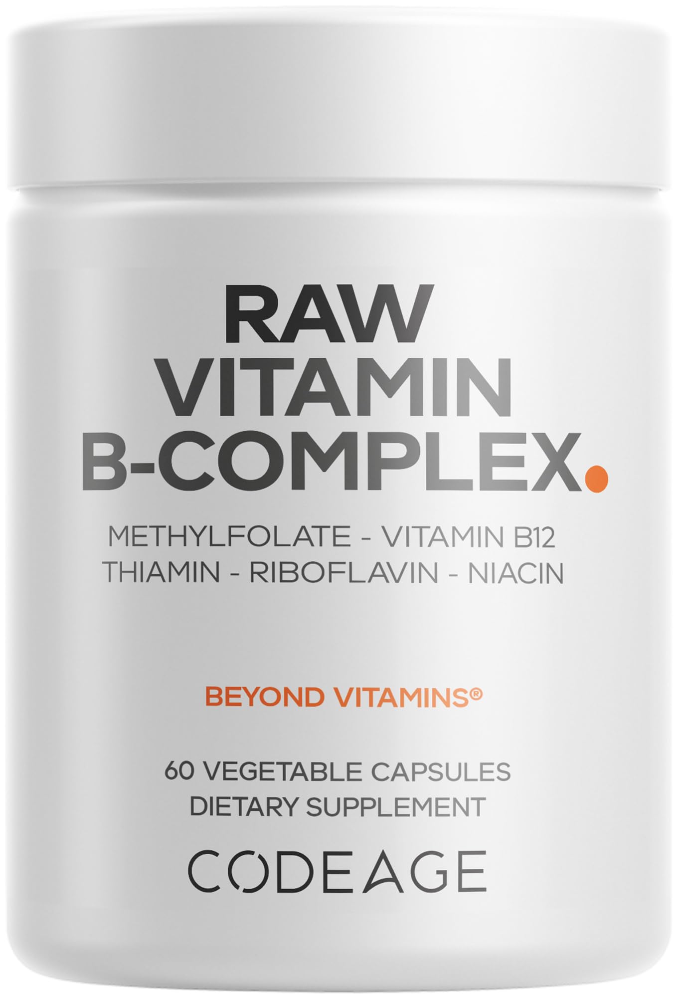 Codeage Raw Vitamin B-Complex Supplement Capsules 60 Count
