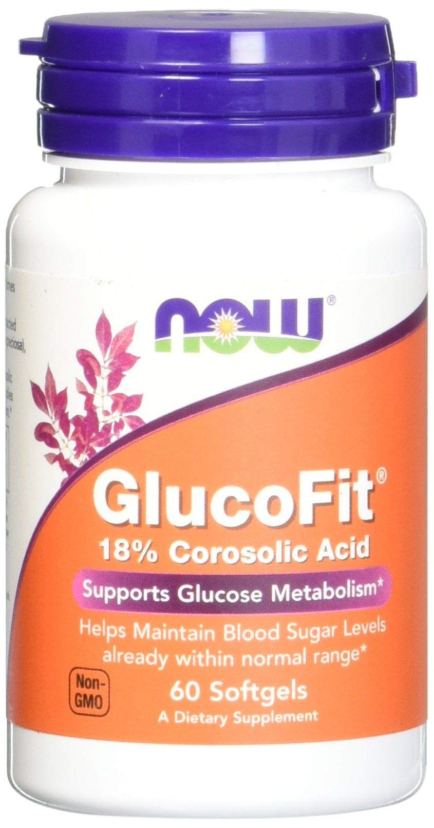 NOW Foods GlucoFit with 18% Corosolic Acid Softgels 60 Count