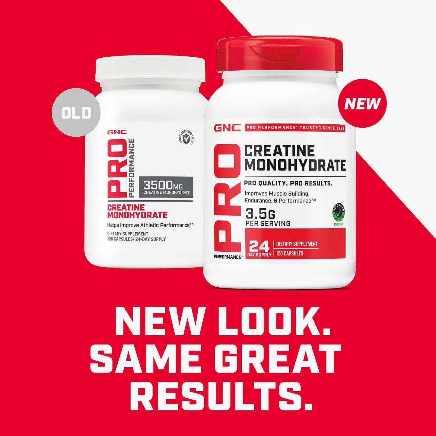 GNC Pro Performance Creatine Monohydrate 3.5g 120 Capsules