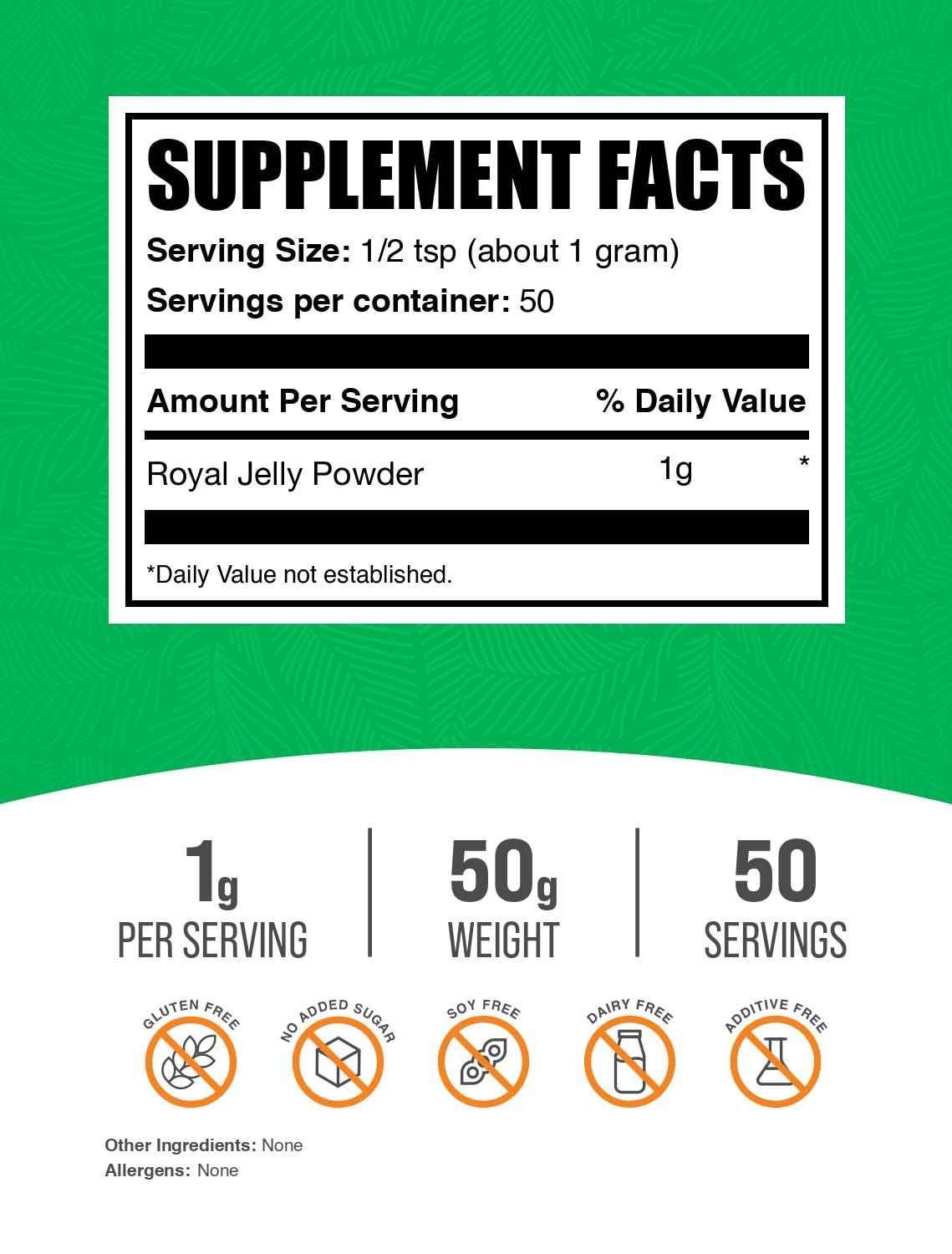 BulkSupplements Royal Jelly Powder 1.76 Ounce
