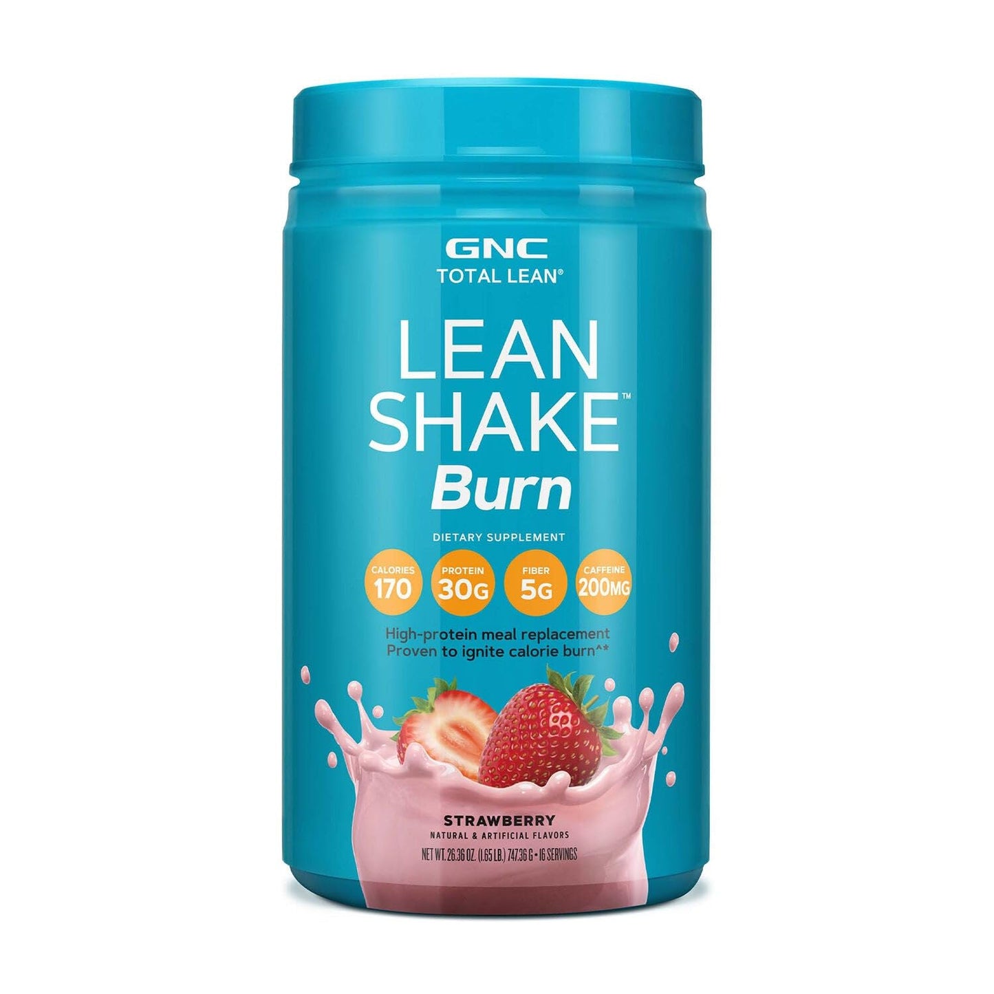 GNC Total Lean Lean Shake Burn Protein Powder Strawberry 26.36