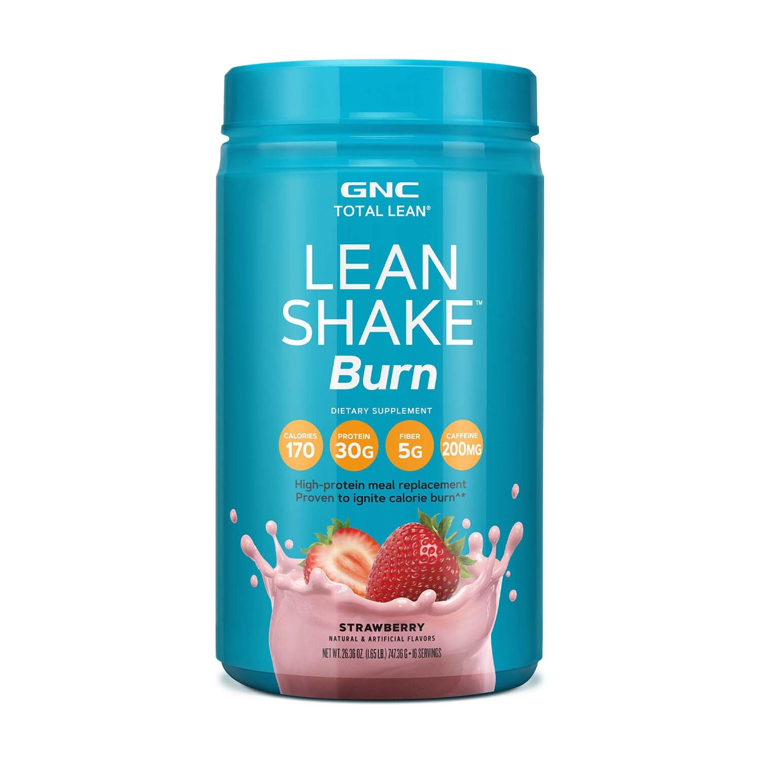 GNC Total Lean Lean Shake Burn Protein Powder Strawberry 26.36